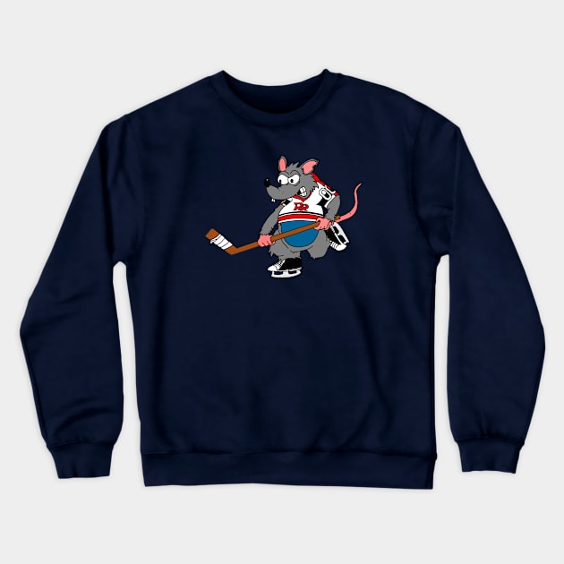 Rink Rats Alternative Logo Crewneck Sweatshirt by theboardwalkkings